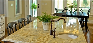 Juparana Delicatus Granite Counter Top, Delicatus Yellow Granite Kitchen Countertops