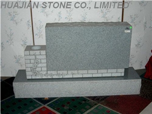 Grey Granite Tombstone