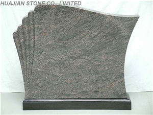 Grey Granite Upright Headstone