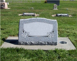 Grey Slant Markers, Grey Granite Slant Grave