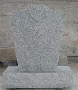 Memorial Stone, Grey Granite Monument, Tombstone