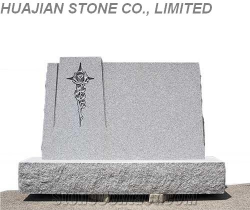 Serp Top Headstone, Pink Granite Headstone