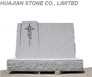 Upright Headstone, Grey Granite Headstone