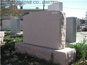 Pink Granite Upright Monuments