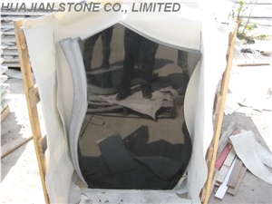 Shanxi Black Granite Upright Tombstone