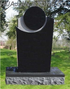 Material Grey Granite Upright Tombstone