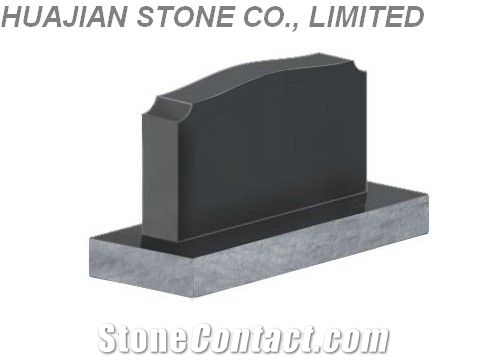 US Style Headstone, Shanxi Black Granite Headstone