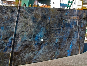 Lemurian Blue Granite Slabs, Madagascar Blue Granite