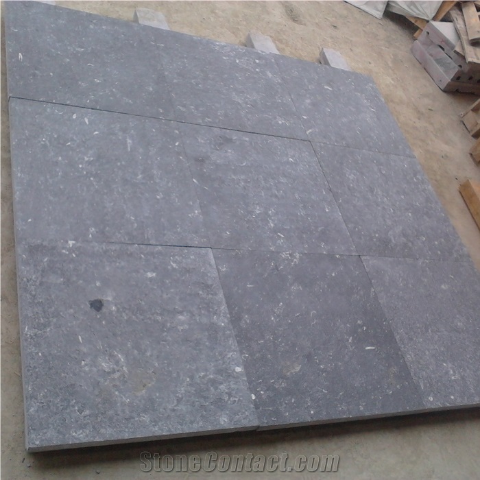 Black Limestone Flamed Cut-to-size