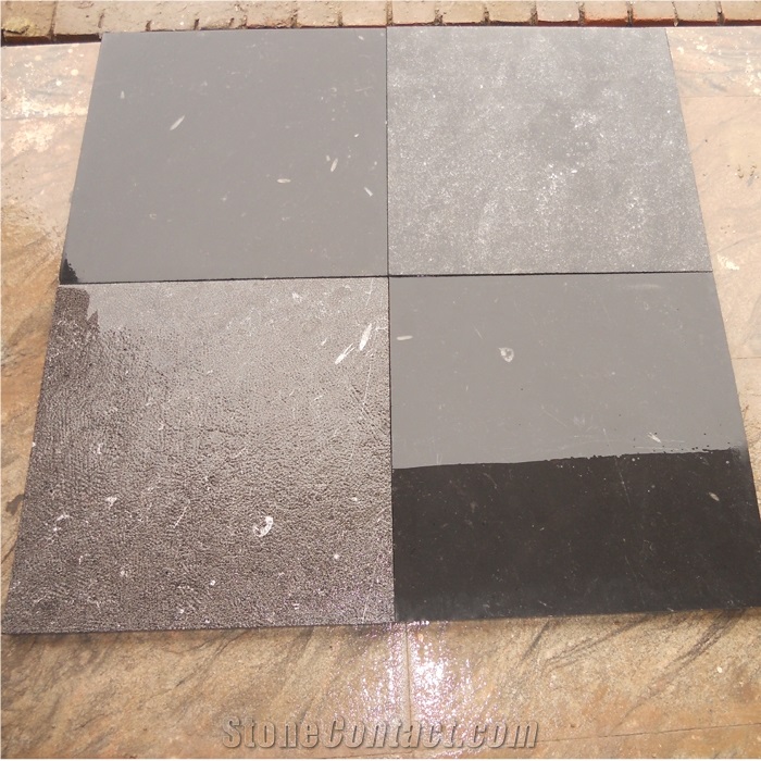 Black Limestone Slabs Tiles