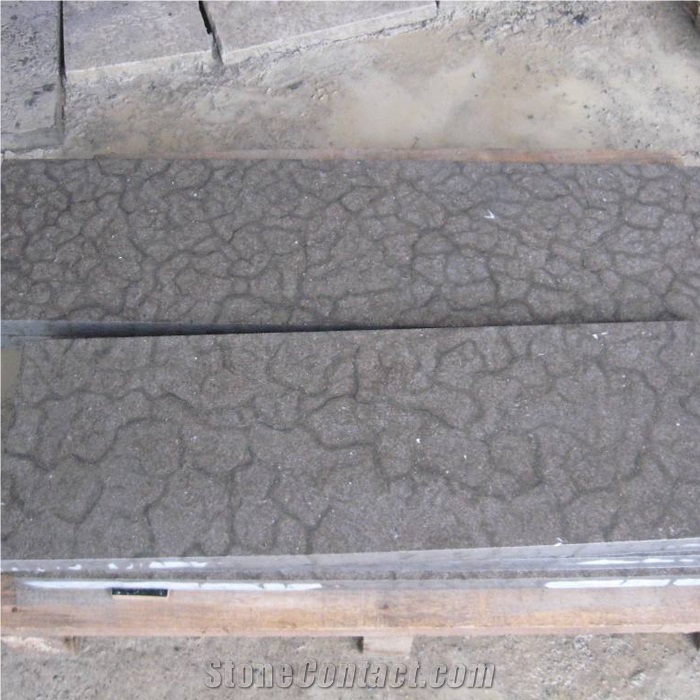 Brown Limstone Honed Tiles, China Brown Limestone