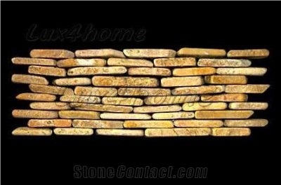 Bali Honey Yellow Marble Brick Mosaic