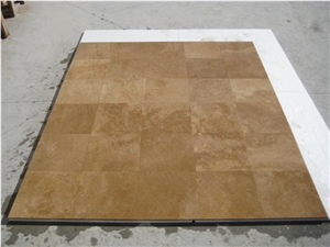 Walnut Medium D1D Travertine, Turkey Yellow Travertine