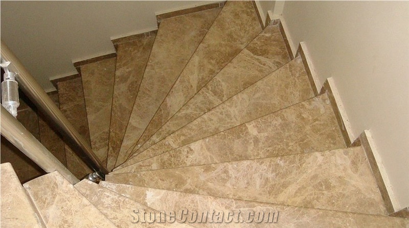 Emperador Light Marble Stairs and Steps, Emperador Light Brown Marble Stairs