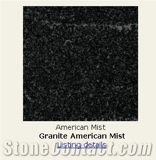 Granite American Jet Mist, United States Black Granite