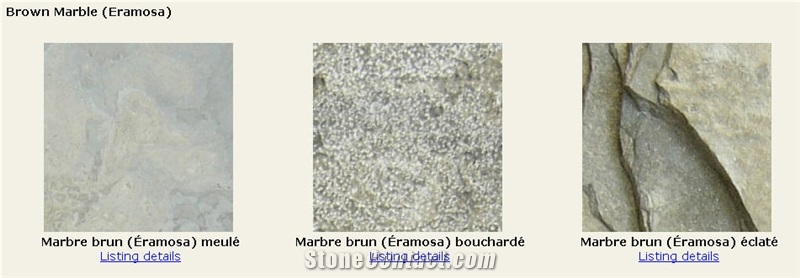 Marbre Brun Eramosa, Eramosa Limestone Tiles