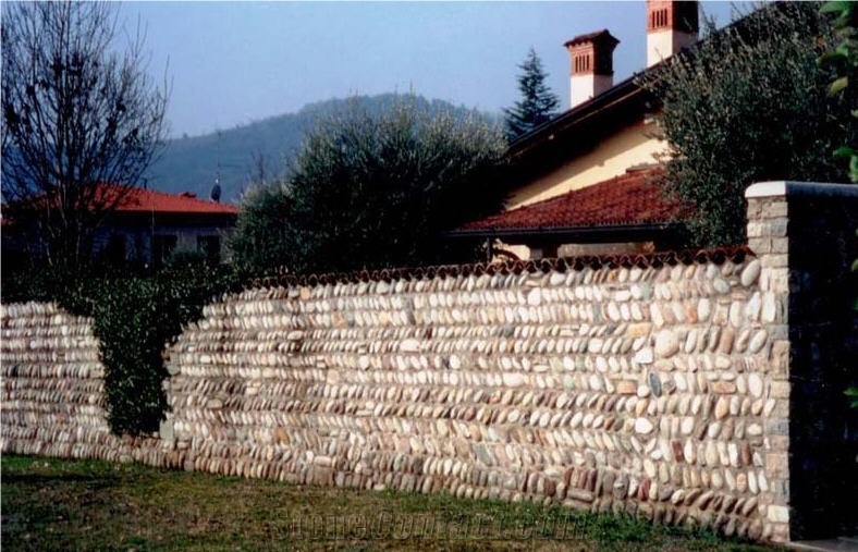 River Stone Walling