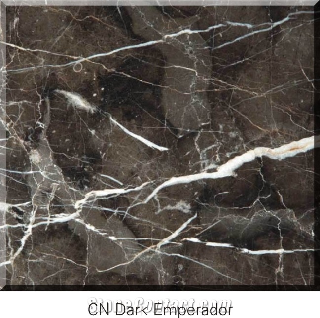 Chinese Dark Emperador Marble Tiles, China Brown Marble