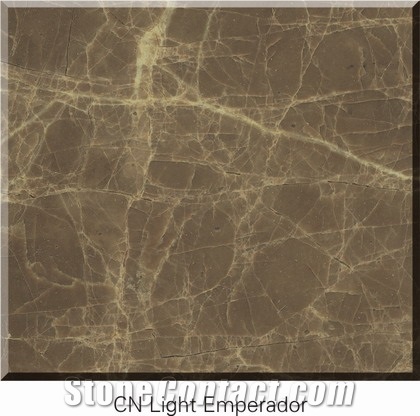 Chinese Light Emperador Marble Slab, Light Brown Marble Tile Interior