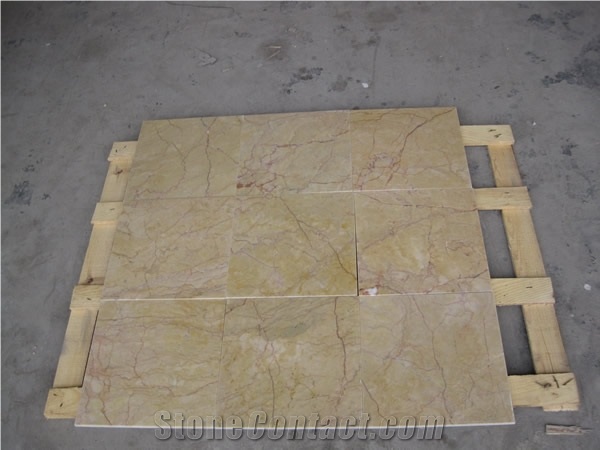 Chinese Yellow Marble Stone Tile , Marble Tile Guang Yellow Floor Tile