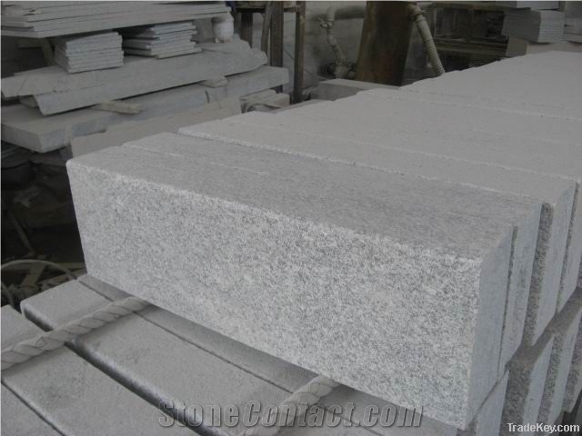 G603 Sesame White Granite Kerbstone, Custom Side Curbstone