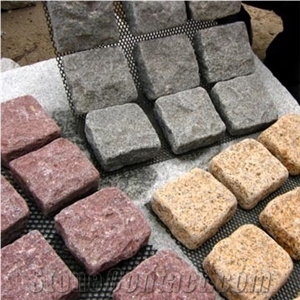 Granite Mesh Paver Cube Stone, Cobble Stone