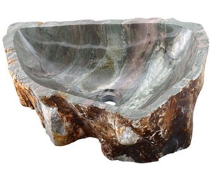 Artificial Translucent Wash Basin Stone, Green Marble Wash Basin