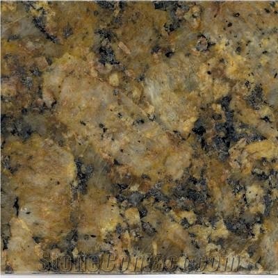 Granite Giallo West Extra Slab, Brazil Brown Granite