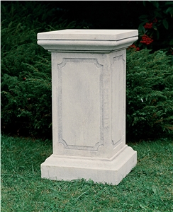 Plinths, Slim Carved Limestone Pedestal