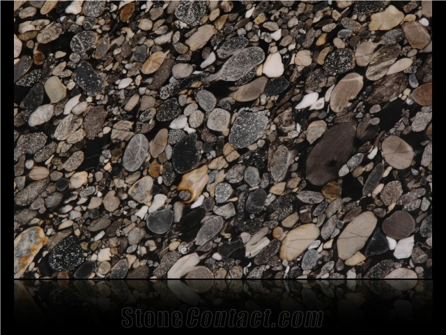 Black Mosaic Granite Slabs & Tiles