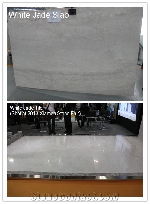 White Jade Marble Slabs, China White Marble