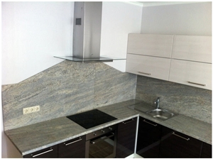 Granite Silver Sparkle Counter Top, Silver Sparkle Grey Granite Kitchen Countertops