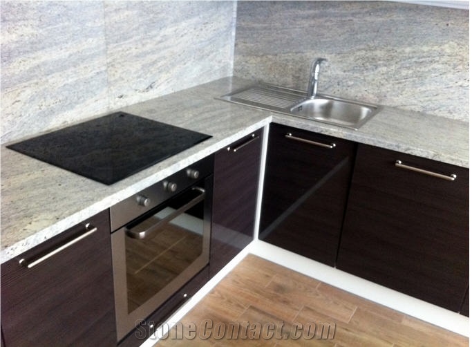Granite Silver Sparkle Counter Top, Silver Sparkle Grey Granite Kitchen Countertops