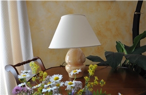 Onyx Lamp, Gold Pakistan Yellow Onyx Home Decor