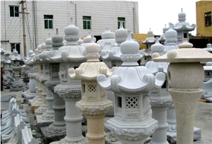 Chinese Granite Lanterns, White Granite Lanterns