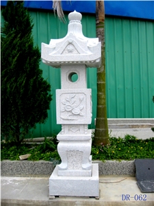 White Granite Garden Lantern