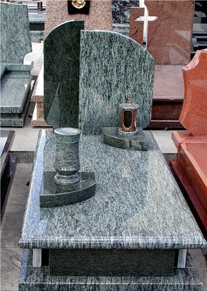 Granite Monument Gravestone Tombstone Headstone, Grey Granite Gravestone