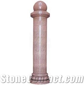 Granite Pillar Roman Column, Brown Granite Roman Column