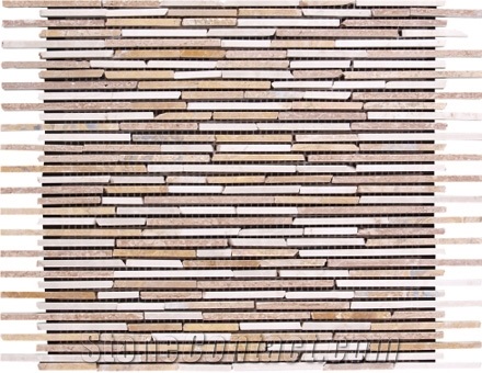 Marble Mosaic Bamboo Series, Beige Marble Mosaic