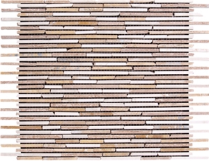 Marble Mosaic Bamboo Series, Beige Marble Mosaic