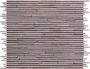 Marble Mosaic Bamboo Series, Beige Marble Mosaic