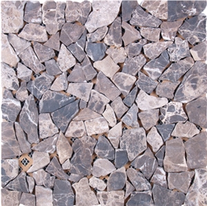 Marble Mosaic Crazy Series, Brown Marble Mosaic