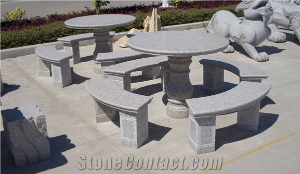 Marble Stone Table Bench Chairs