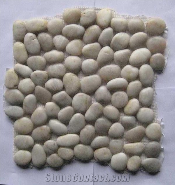 Natural White Pebble Tile