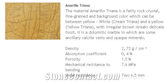 Amarillo Triana Marble Tiles, Spain Yellow Marble