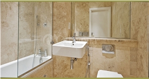 Ivory Traventine Bath Design, Ivory Traventine Beige Travertine Bath Design