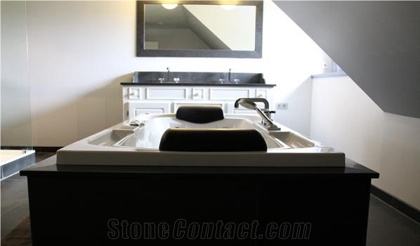 Absolute Black Granite Bath Tub Deck, Surround