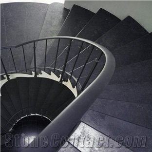 Black Blue Stone Stairs