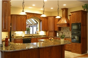 Granite Counters, Kashmir Gold Yellow Granite Kitchen Countertops