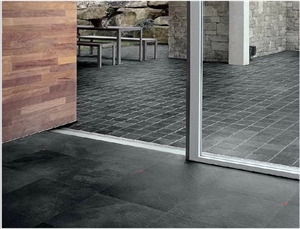 Black Slate Floor Tile, Ardesia Liguria Black Slate Tiles